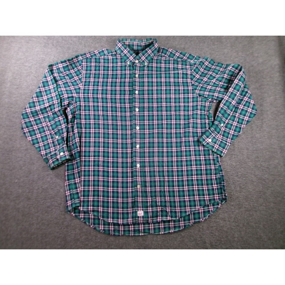 Vineyard Vines Murray Shirt Men Extra Large Green Button Classic Casual Preppy